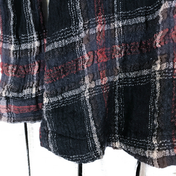 Free People wool plaid JOHNNY ON THE SPOT tunic - Picture 6 of 8